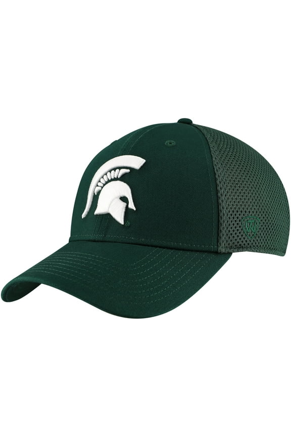 Men's Top of the World Green Michigan State Spartans Spacer Flex Hat