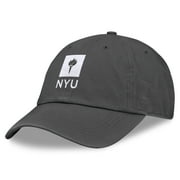 Mens Top of the World Heather Charcoal NYU Violets Team Logo Washed Adjustable Hat