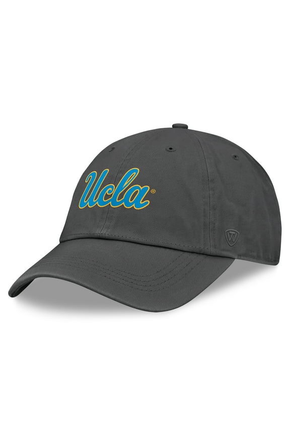 Men's Top of the World Heather Charcoal UCLA Bruins Team Logo Washed Adjustable Hat