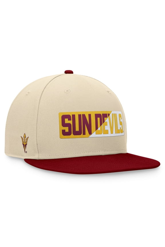 Men's Top of the World Khaki Arizona State Sun Devils Goalaso Snapback Hat