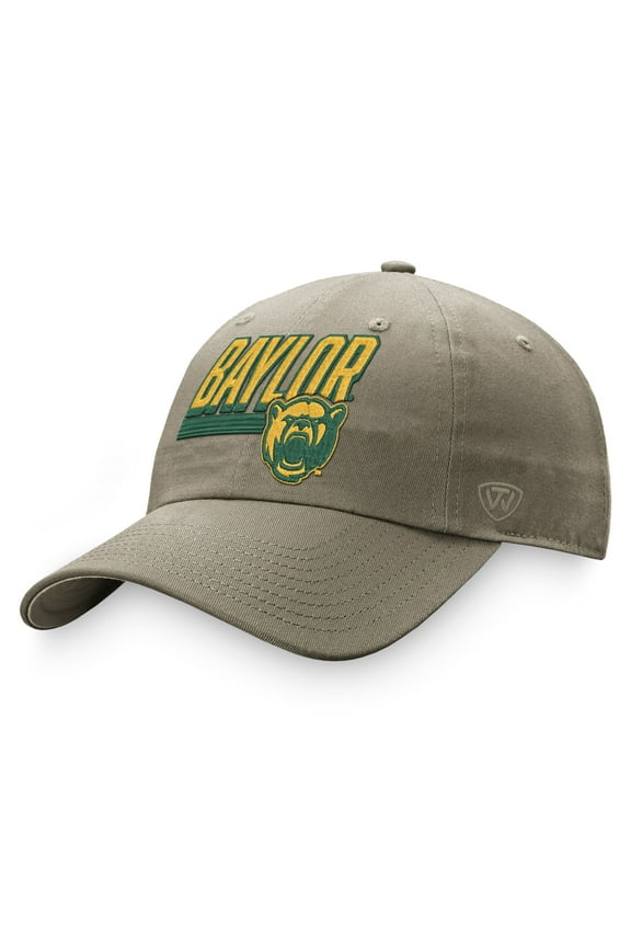 Men's Top of the World Khaki Baylor Bears Slice Adjustable Hat