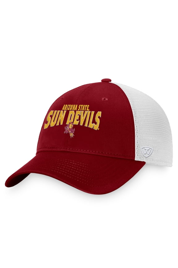 Men's Top of the World Maroon Arizona State Sun Devils Breakout Trucker Snapback Hat