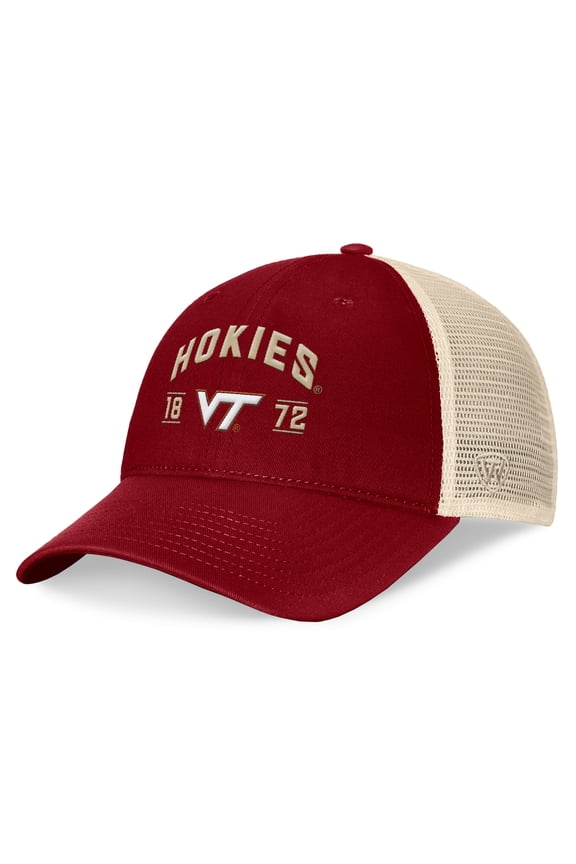 Men's Top of the World Maroon Virginia Tech Hokies Heritage Waylon Trucker Adjustable Hat