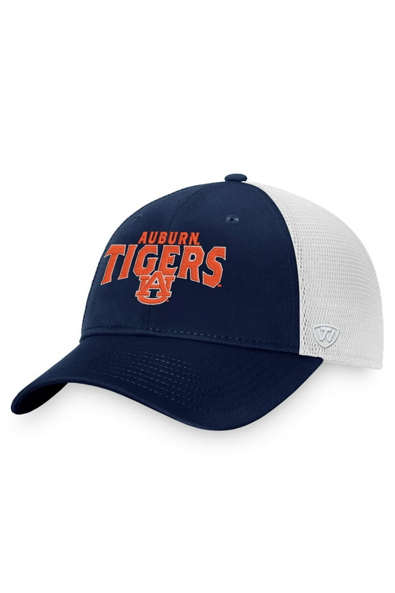 Men's Top of the World Navy Auburn Tigers Breakout Trucker Snapback Hat