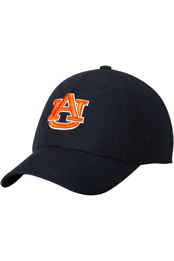 Men's Top of the World Navy Auburn Tigers Primary Logo Staple Adjustable Hat