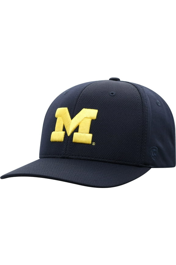 Men's Top of the World Navy Michigan Wolverines Reflex Logo Flex Hat