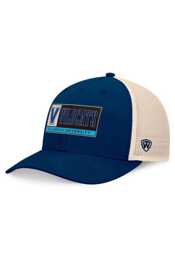 Men's Top of the World Navy/Natural Villanova Wildcats Bennett Trucker-Adjustable Hat