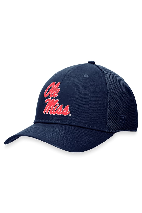 Men's Top of the World Navy Ole Miss Rebels Spacer Flex Hat