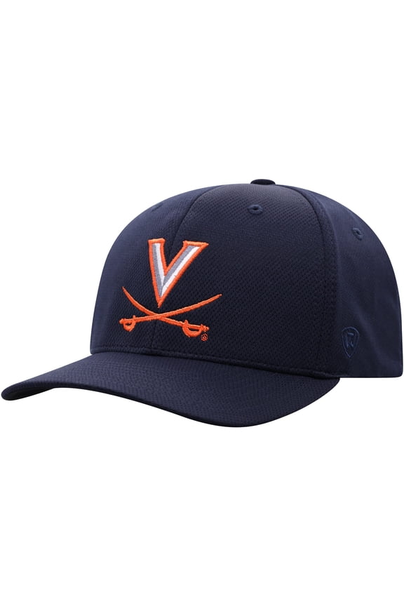 Men's Top of the World Navy Virginia Cavaliers Reflex Logo Flex Hat