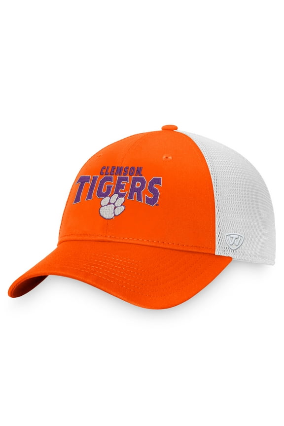 Men's Top of the World Orange Clemson Tigers Breakout Trucker Snapback Hat