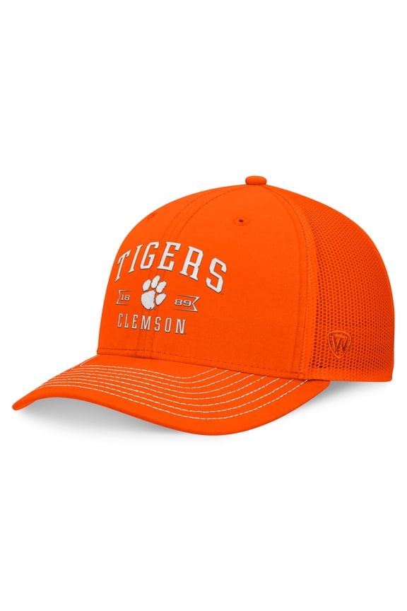 Men's Top of the World Orange Clemson Tigers Carson Trucker Adjustable Hat