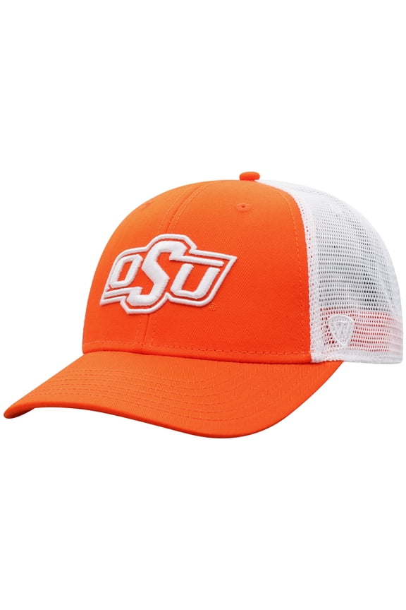 Men's Top of the World Orange/White Oklahoma State Cowboys Trucker Snapback Hat