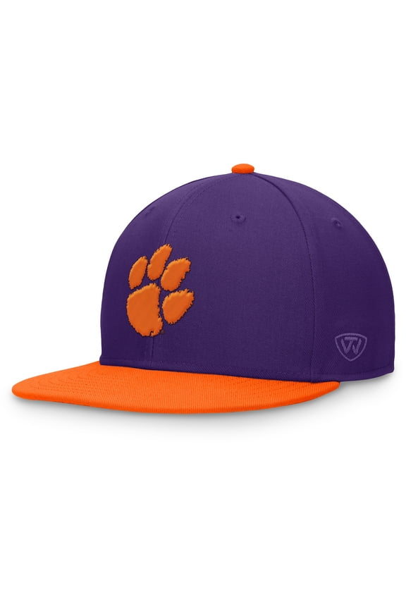 Men's Top of the World Purple/Orange Clemson Tigers Rally Two-Tone Fitted Hat