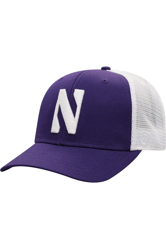 Men's Top of the World Purple/White Northwestern Wildcats Trucker Snapback Hat