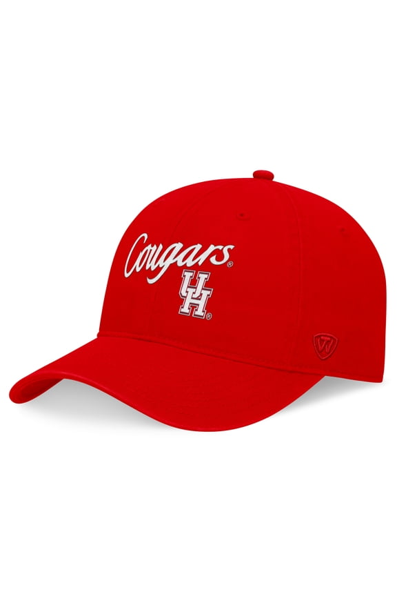 Men's Top of the World Red Houston Cougars Heritage CeeCee Adjustable Hat