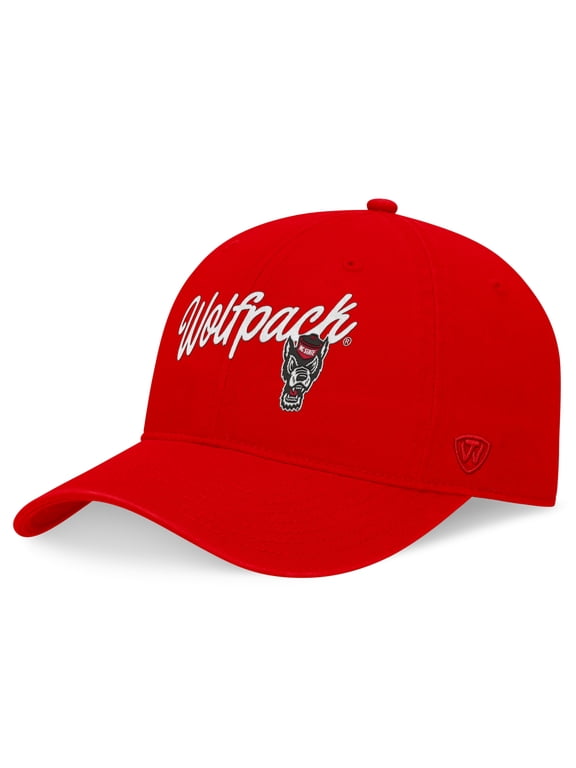 Men's Top of the World Red NC State Wolfpack Heritage CeeCee Adjustable Hat