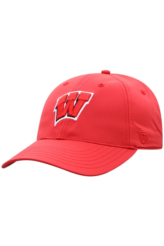 Men's-Top of the World Red Wisconsin Badgers Victory Trainer Adjustable Hat