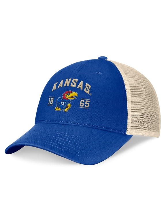 Men's Top of the World Royal Kansas Jayhawks Heritage Waylon Trucker Adjustable Hat