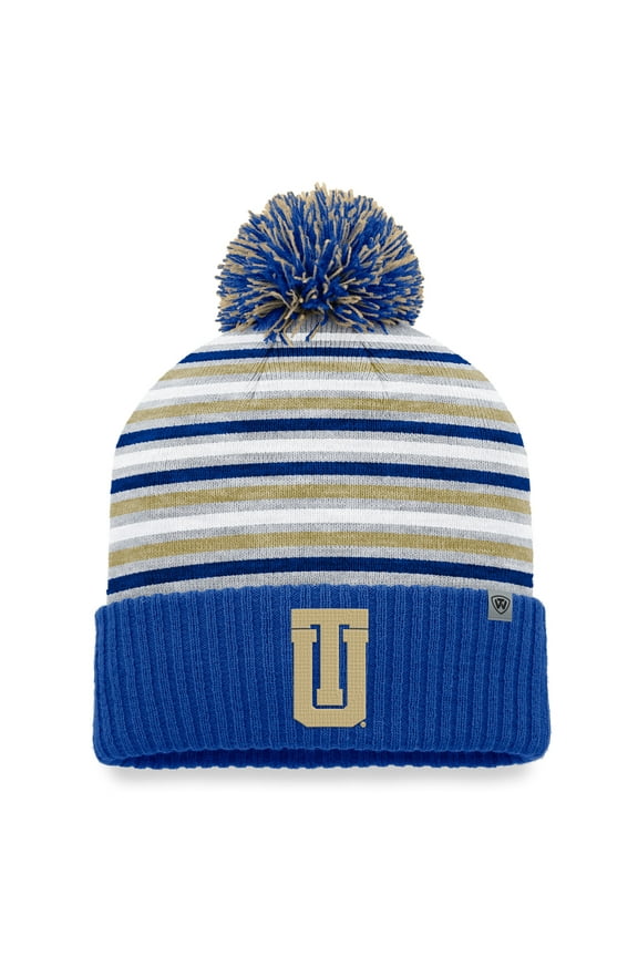 Men's Top of the World Royal Tulsa Golden Hurricane Dash Cuffed Knit Hat with Pom