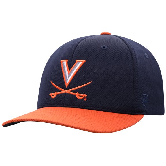 Men's Top of the World True Navy/Orange Virginia Cavaliers Reflex Two-Tone Flex Hat