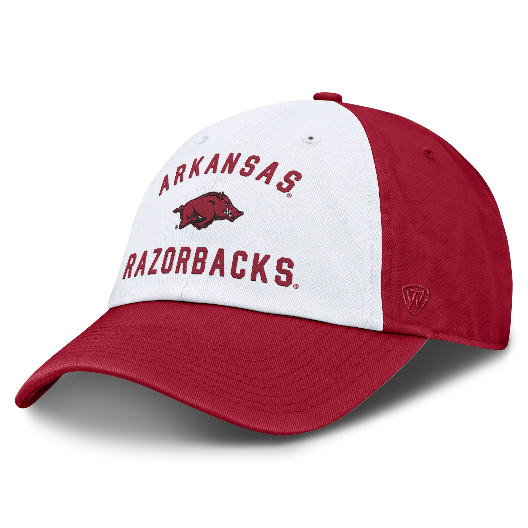 White Razorback Hat Men's-Top of the World White Arkansas Razorbacks Weston Adjustable Hat ...