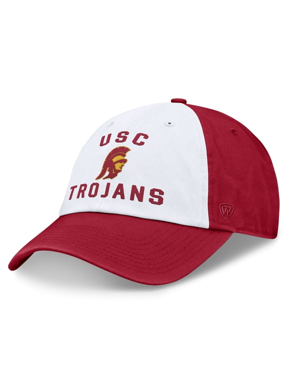 Men's Top of the World White/Cardinal USC Trojans Heritage Weston Adjustable Hat