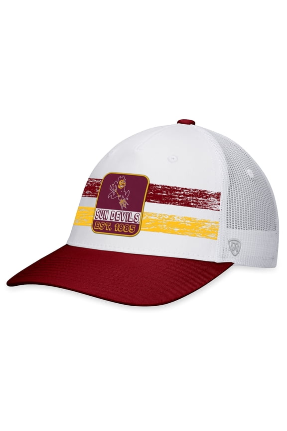 Men's Top of the World White/Maroon Arizona State Sun Devils Retro Fade Snapback Hat