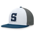 thumbnail image 1 of Men's Top of the World White/Navy Penn State Nittany Lions Tri-Tone Heritage Collector Fitted Hat, 1 of 4