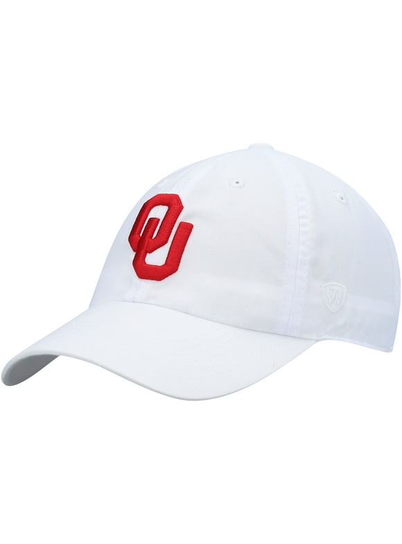 Men's Top of the World White Oklahoma Sooners Staple Adjustable Hat - OSFA