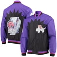 thumbnail image 1 of Men's Toronto Raptors Black Mitchell & Ness Hardwood Classics 75th Anniversary Authentic Warmup Full-Snap Jacket, 1 of 4