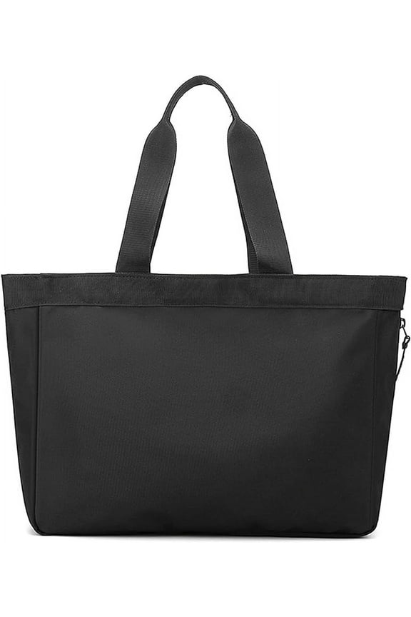Men's Tote Bag 14-inch Laptop Nylon Waterproof Lightweight Business Casual Black Handbag for Work School Travel