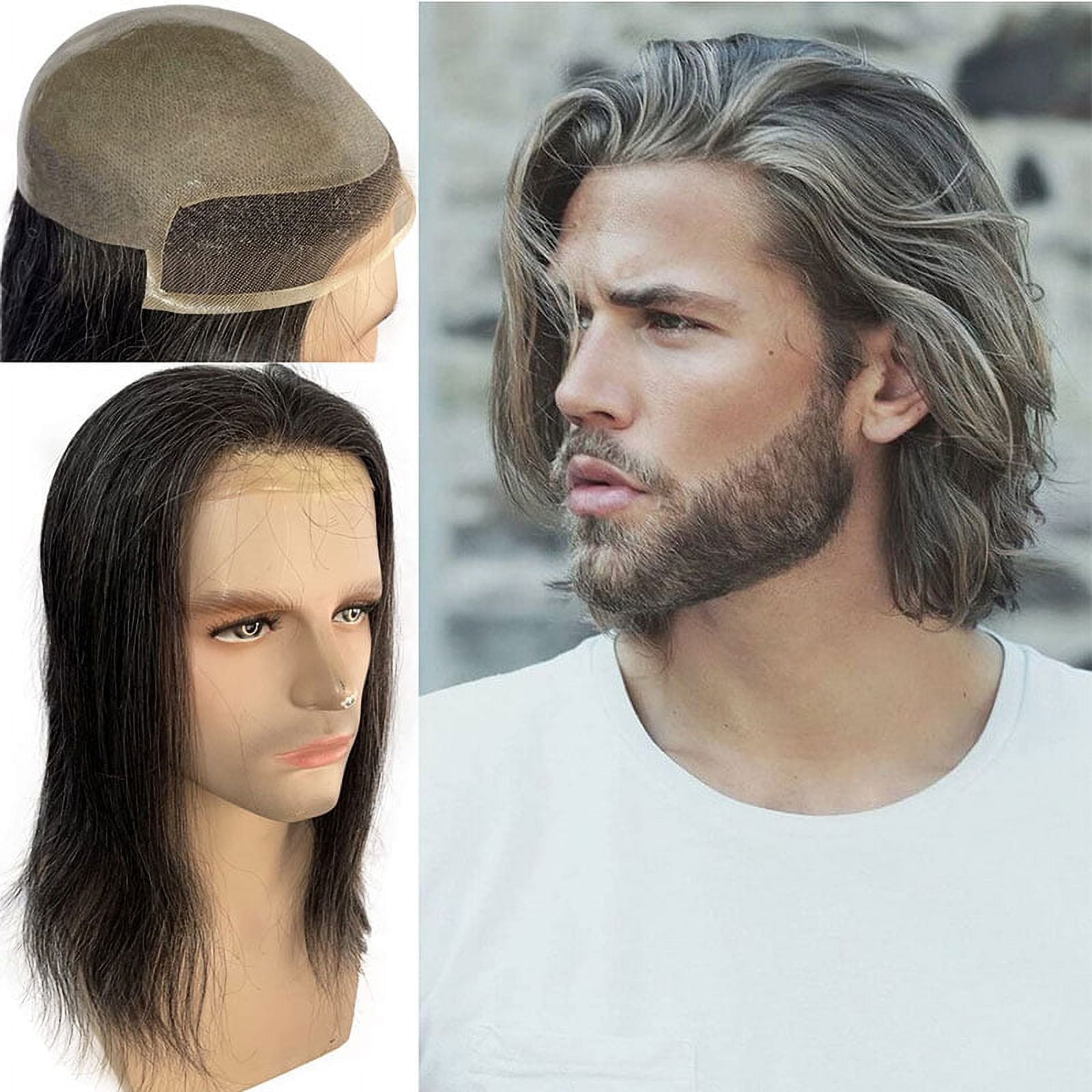 Swiss Lace Front Mens Toupee - 12 inch Long Hair Liberia | Ubuy, image size:1600x1600