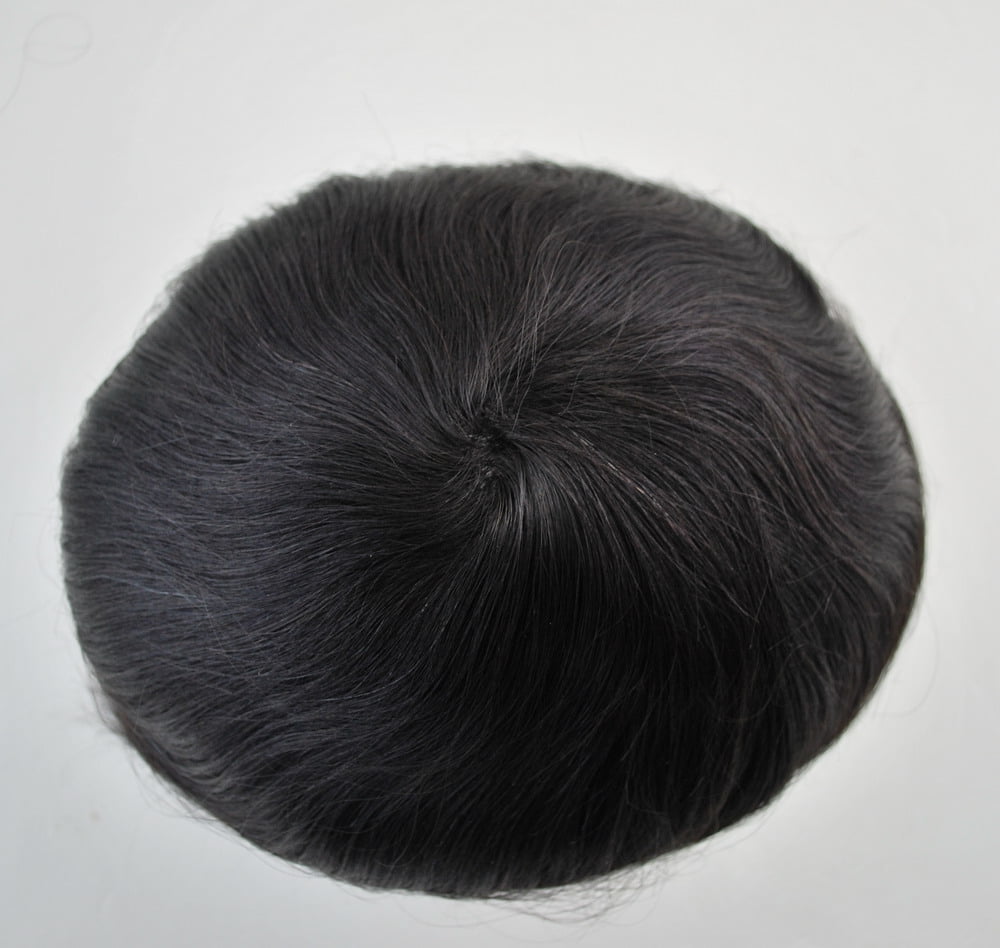Men's Toupee Wig Natural Human hair System for Men Full PU Thin Skin Base