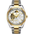 thumbnail image 1 of Men's Tourbillon Automatic Mechanical Luminous Moon Phase Chronograph Waterproof Watch Stainless Steel Band Graduation Gift Best Gift for Him, 1 of 5