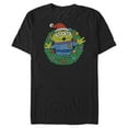 thumbnail image 1 of Men's Toy Story Alien Greetings Wreath  Graphic Tee Black X Large, 1 of 5