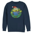 thumbnail image 1 of Men's Toy Story Alien Greetings Wreath  Sweatshirt Navy Blue X Large, 1 of 4