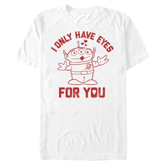 Men's Toy Story Alien I Only Have Eyes for You Graphic Tee White 3X Large