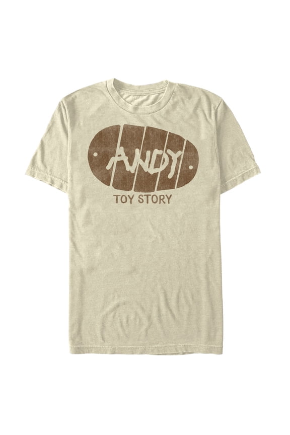 Men's Toy Story Andy Handwriting Graphic Tee Cream Small