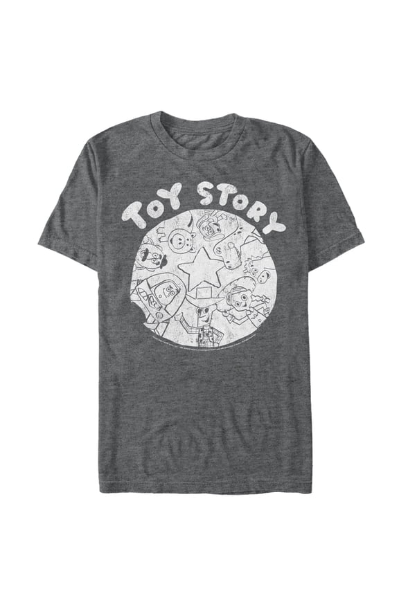 Men's Toy Story Andy's Toys Graphic Tee Charcoal Heather 2X Large