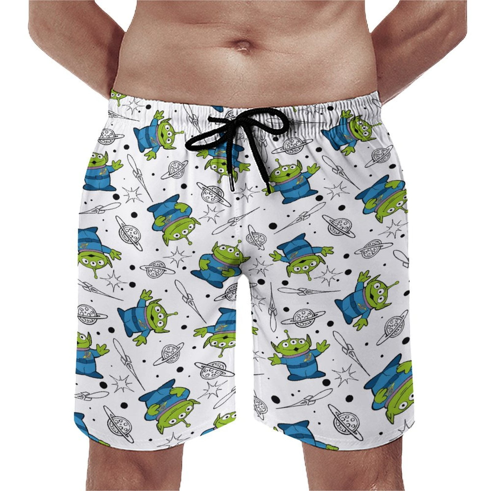 New Jersey State Police Style Men's Quick-Dry Swim Shorts – Beach Shorts With Mesh Lining & Pockets