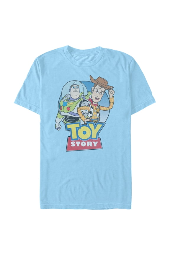 Men's Toy Story Best Logo  Graphic Tee Light Blue 2X Large