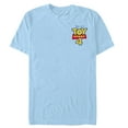 thumbnail image 1 of Men's Toy Story Bold Logo Badge  Graphic Tee Light Blue 3X Large, 1 of 3