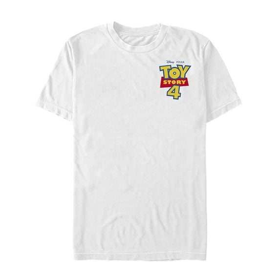 Men's Toy Story Bold Logo Badge Graphic Tee White X Large