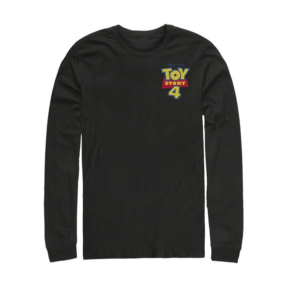 Men's Toy Story Bold Logo Badge  Long Sleeve Shirt Black X Large