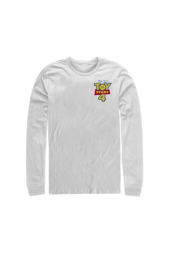 Men's Toy Story Bold Logo Badge Long Sleeve Shirt White Medium