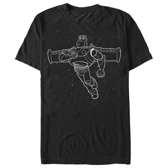 Men's Toy Story Buzz Lightyear Constellation Graphic Tee Black Large