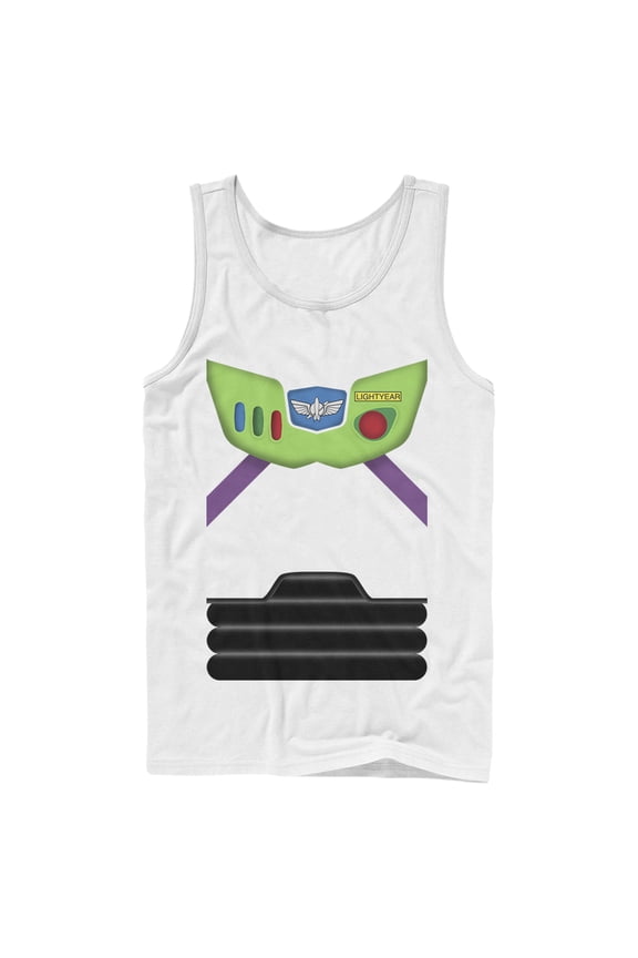 Men's Toy Story Buzz Lightyear Costume Tee Tank Top White Large