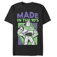 thumbnail image 1 of Men's Toy Story Buzz Lightyear Made in 90s Graphic Tee Black 4X Large, 1 of 4