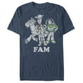 thumbnail image 1 of Men's Toy Story Buzz Lightyear and Woody Fam  Graphic Tee Navy Blue Heather Small, 1 of 3