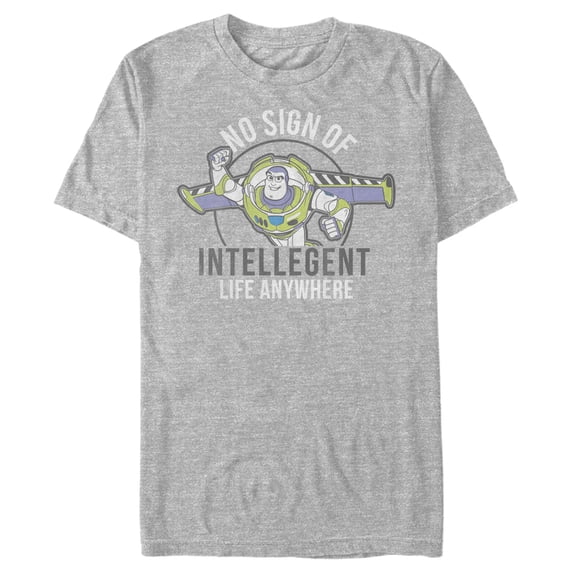 Men's Toy Story Buzz No Sign Of Intelligent Life Graphic Tee Athletic Heather 3X Large